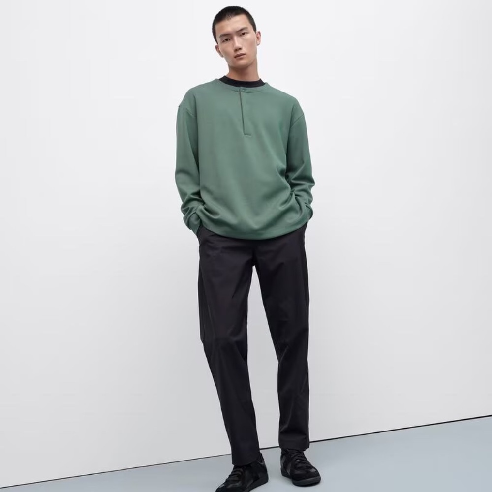 LULULEMON | Men’s Softstreme Oversized-Fit Long-Sleeve Henley - Dark Forest - 2X - Picture 2 of 15